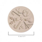 Molde Silicona Navidad Reno x 9